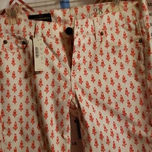 J CREW PRINTED CAPRIS